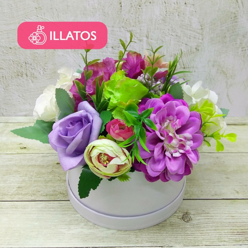 Illatos virágbox lila - mini